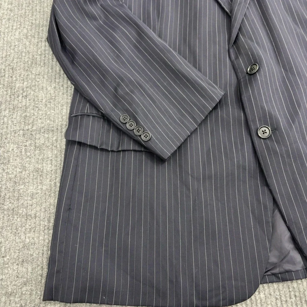 Brooks Brothers Suit Mens 48R 43W Navy Wool Pinstripe 1818 Madison Saxxon USA